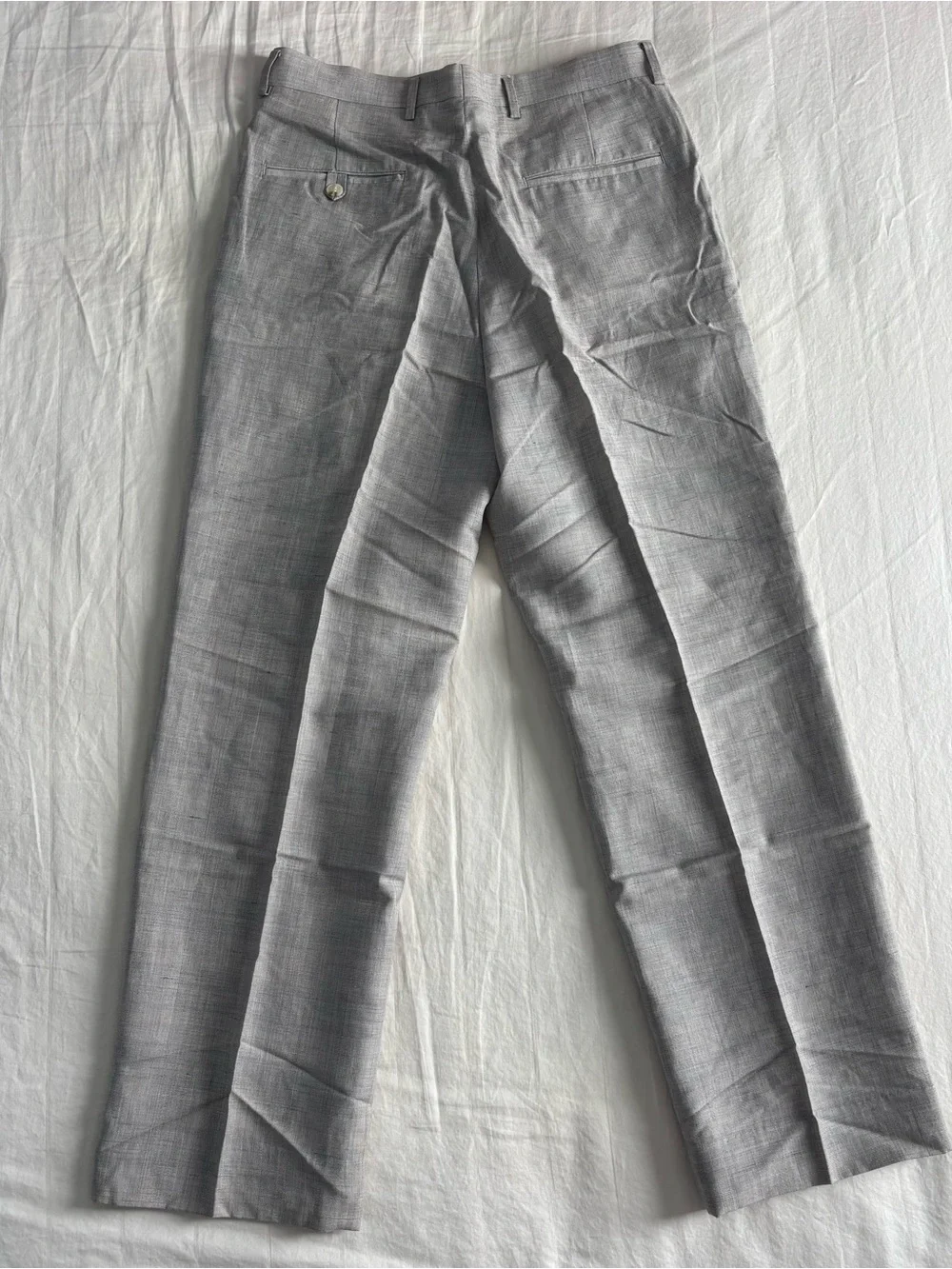 Henry Grethel Wool/Linen Light Gray Trousers Mens size 31